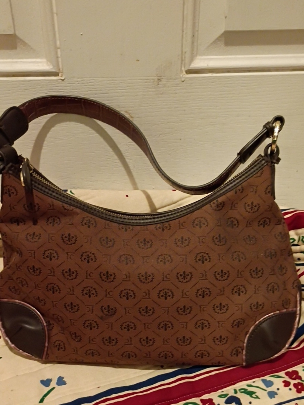 Brown Monogram Hobo Shoulder Bag